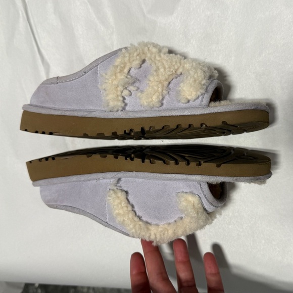 UGG Shearling SLIDE Sz 6 Lilac - Picture 3 of 16